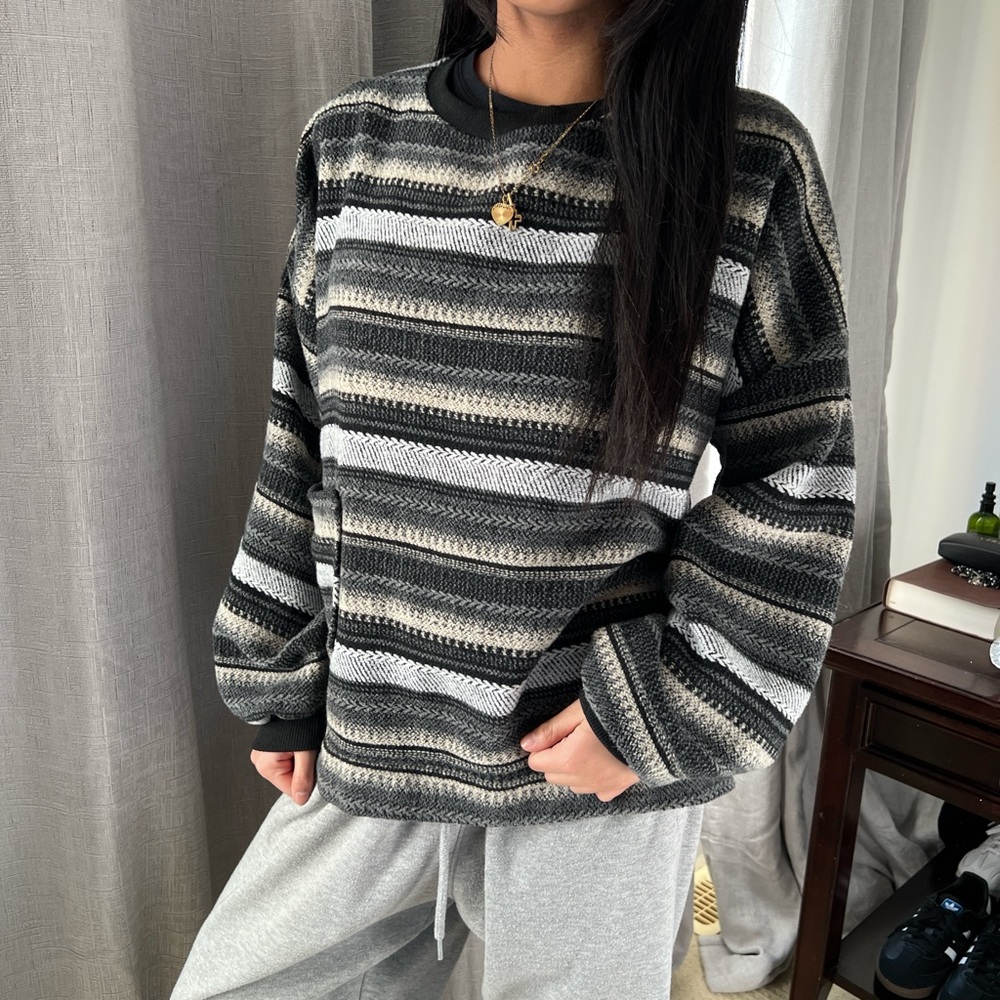Striped Gray Sweater